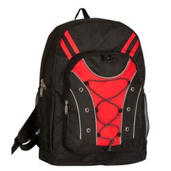Image for Multi-Pocket Backpack with Bungee Design, Red from School Specialty