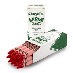 Image for Crayola Large Single-Color Crayon Refill, Red, Pack of 12 from School Specialty