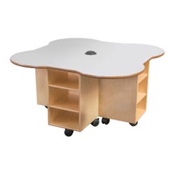 Image for Childcraft Mobile STEAM Table with Markerboard Top, 47-3/4 x 47-3/4 x 25 Inches from School Specialty