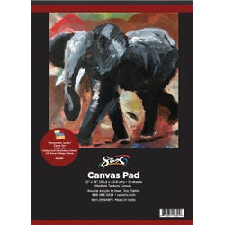 Image for Sax Genuine Primed Canvas Pad, 12 x 16 Inches, White, 10 Sheets/Pad from School Specialty