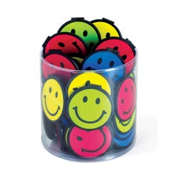 Image for Fun-N-Nuf Smiley Circle Clip Over The Page Bookmark, Pack of 36 from School Specialty