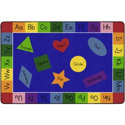 Image for Childcraft Rainbow of Shapes Carpet, 6 x 9 Feet, Rectangle, Primary from School Specialty