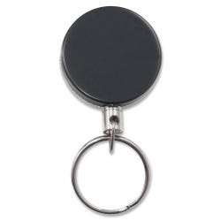Image for Advantus ID Badge Reel, w/ Ring, Retractable, Heavy Duty, Pack of 6, BK/SR from School Specialty