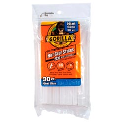 Gorilla Glue Mini Hot Glue Sticks, Pack of 30, Item Number 2021450
