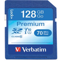 Image for Verbatim Premium SDXC Memory Card, 128 GB from School Specialty
