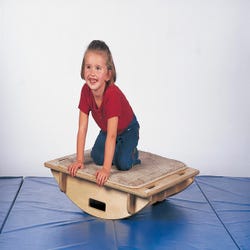 Southpaw Enterprises Small Rocker Board with Carpet Top, 28 x 28 Inches, Birch Plywood 015689