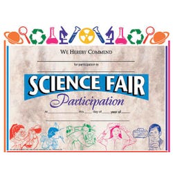 Image for Hayes Science Fair Awards and Incentives Certificate, 11 x 8-1/2 inches, Paper, Pack of 30 from School Specialty