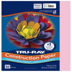 Image for Tru-Ray Sulphite Construction Paper, 9 x 12 Inches, Pink, 50 Sheets from School Specialty