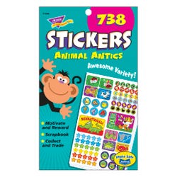 Image for Trend Enterprises Sticker Pad, Animal Antics, Pack of 738 from School Specialty