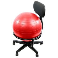 Image for CanDo Metal Ball Chair with Back, 22 x 26 x 32 Inches from School Specialty