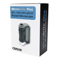 MicroBrite Plus 60x-120x LED Lighted Zoom Pocket Microscope 2130572