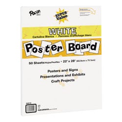 Image for Pacon Super Value Poster Board, 22 x 28 Inches, White, Pack of 50 from School Specialty