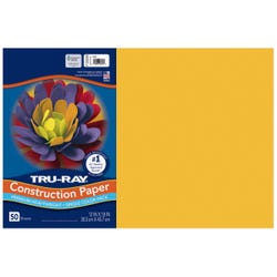 Image for Tru-Ray Sulphite Construction Paper, 12 x 18 Inches, Gold, 50 Sheets from School Specialty