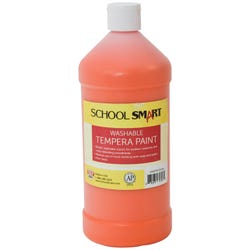 School Smart Washable Tempera Paint, Orange, 1 Quart Bottle Item Number 2002749