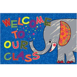 Image for Flagship Carpets Class Elephant Welcome Mat, 2 x 3 Feet, Rectangle from School Specialty