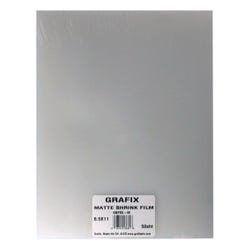 Grafix Shrink Film, 8-1/2 x 11 Inches, Matte, Pack of 50 Item Number 401562