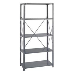 Image for Safco Commercial Shelving, 75 in H X 36 in W X 18 in D, Steel, Dark Gray, 5-Shelves from School Specialty