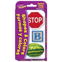 Image for Trend Enterprises Bilingual Colors & Shapes Flash Cards, Set of 56 from School Specialty