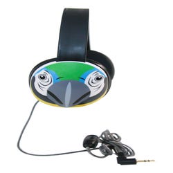 Image for Califone Listening First 2810-BE Over-Ear Stereo Headphones, Inline Volume Control, 3.5mm Plug, Parrot from School Specialty