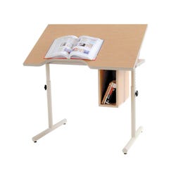Populas Adjustable Height Tilt Wheelchair-Accessible Laminate Desk, 40 x 24 x 23 - 33 Inches, Item Number 017476