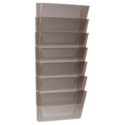 Image for Storex Stacking Wall Pocket Set, 13 x 4 x 7 Inches, Smoke, Pack of 7 from School Specialty