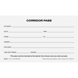 Image for Hammond & Stephens Corridor Pass, Set of 10 Pads with 100 Sheets Each from School Specialty