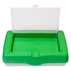 Image for School Smart Plastic Pencil Box Case with 2 Layer Compartment, Green, Pack of 12 from School Specialty