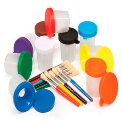Image for Creativity Street Paint Cups with Brushes, Set of 20 from School Specialty