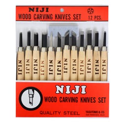 Image for Niji Yasutomo Wood and Linoleum Cutting Set, Set of 12 from School Specialty