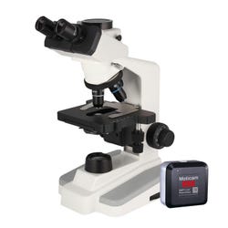 Frey Scientific University Trinocular LED Microscope with Moticam A5, Semi-Plan Lens, Item Number 2092348