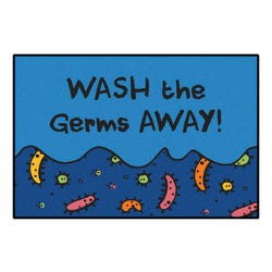 Carpets for Kids KID$Value Wash the Germs Away Rug, 3 x 4-1/2 Feet, Rectangle, Multicolored, Item Number 2051448