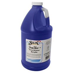 Sax True Flow Heavy Body Acrylic Paint, Ultramarine Blue, Half Gallon Item Number 1572440