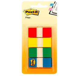 Image for Post-it Portable Flags, 1 x 1-7/10 Inches, Red, Blue, Yellow, Green, 2 Dispensers, 20 Flags per Color, Pack of 160 from School Specialty