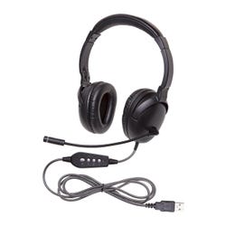 Image for Califone NeoTech Plus 1017MUSB Premium, Over-Ear Stereo Headset with Gooseneck Microphone, USB Plug, Black from School Specialty