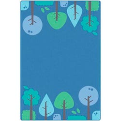 Image for Carpets for Kids KIDSoft Tranquil Trees Rug, 4 x 6 Feet, Rectangle, Blue from School Specialty