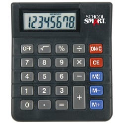 Image for School Smart Large Display 8 Digit Calculator, Black from School Specialty