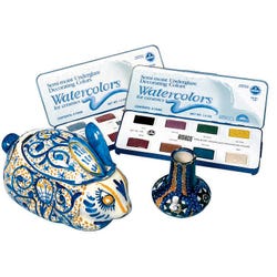 Image for AMACO Semi-Moist Underglaze Set D, 1-1/2 Ounce, Assorted Colors, 8 Color Pan from School Specialty