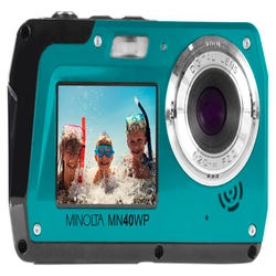 Image for Minolta MN40WP Dual Screen Waterproof Camera, 48 Megapixel, Teal from School Specialty