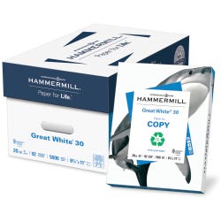 Image for Hammermill Recycled Copy Paper, 8-1/2 x 11 Inches, White, 5000 Sheets from School Specialty