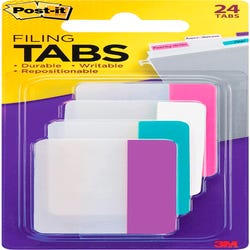 Image for Post-it Filing Tabs, 2 Inches, Flat, Assorted Pastel Colors, Pack of 24 from School Specialty