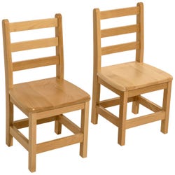 Image for Wood Designs Deluxe Hardwood Chairs, 15-Inch Seat Height, 16 x 14-3/4 x 27-3/4 Inches, Natural, Set of 2 from School Specialty
