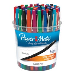 Image for Paper Mate Flair Felt Tip Pens, Medium Point, Assorted Colors, Set of 48 from School Specialty
