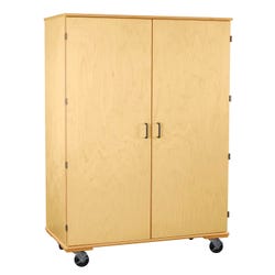 Image for Classroom Select Large Mobile Storage Cabinet, 5 Adjustable Shelves, 48 x 24 x 67 Inches, Birch from School Specialty