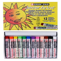 Image for Sakura Cray-Pas Junior Artist Oil Pastels, Assorted Colors, Set of 12 from School Specialty