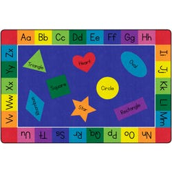 Image for Childcraft Rainbow of Shapes Carpet, 6 x 9 Feet, Rectangle, Primary from School Specialty