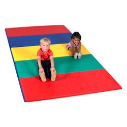 Image for Children's Factory Feather-Lite Rainbow Panel Folding Mat, 5 x 10 ft from School Specialty