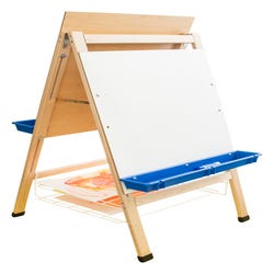Image for Childcraft Double Adjustable Easel, Dry Erase Panels, Drying Rack, 24 x 26-5/8 x 44-1/2 Inches from School Specialty
