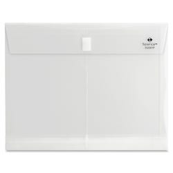 Image for Business Source Poly Envelope with Hook & Look Closure, Letter Size, Side Opening, Clear from School Specialty