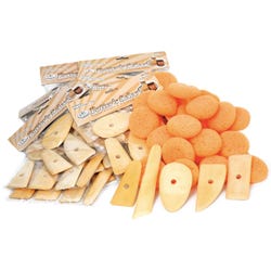 Royal & Langnickel Wood Rib and Sponge Value Pack, Assorted Size, Pack of 84 409189
