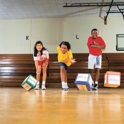 Sportime MoveCubes with BodyMoves, 6-1/2 Inches, Assorted Colors, Set of 3 Item Number 009887